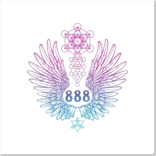 Angel Number 888 Sacred Geometry Posters and Art